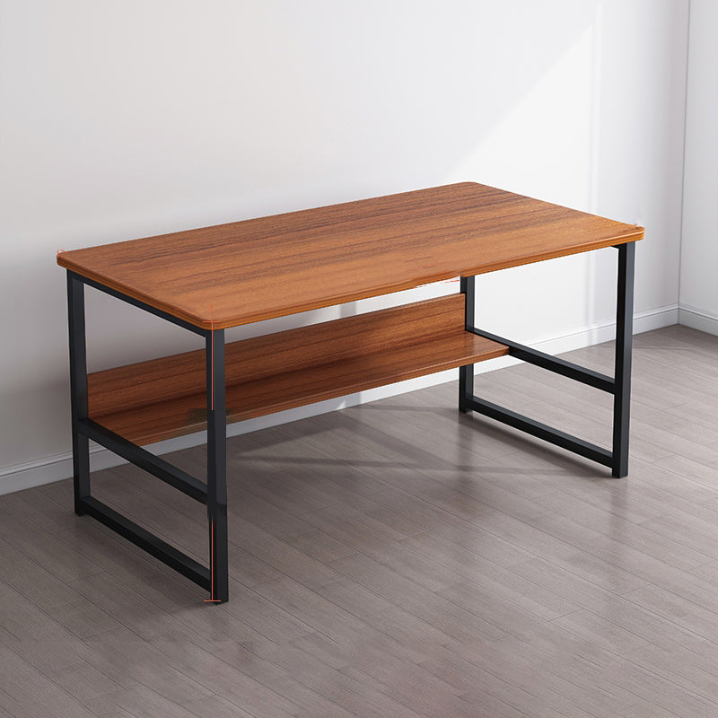 Engineered Wood Writing Desk Industrial Rectangular Desk with Metal Legs