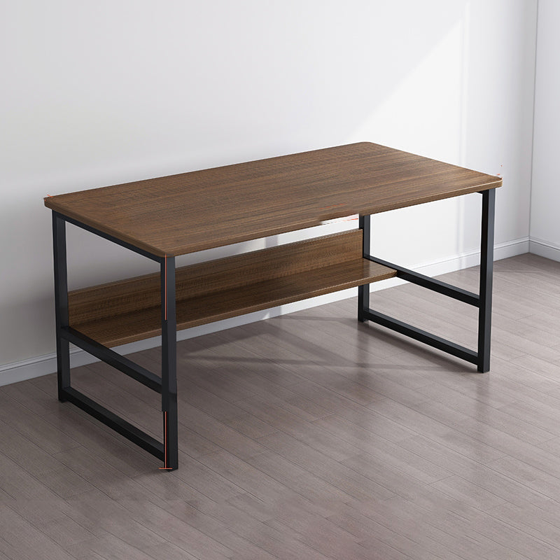 Engineered Wood Writing Desk Industrial Rectangular Desk with Metal Legs