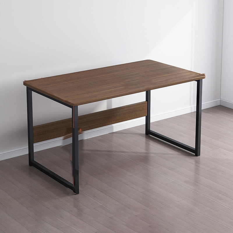 Engineered Wood Writing Desk Industrial Rectangular Desk with Metal Legs