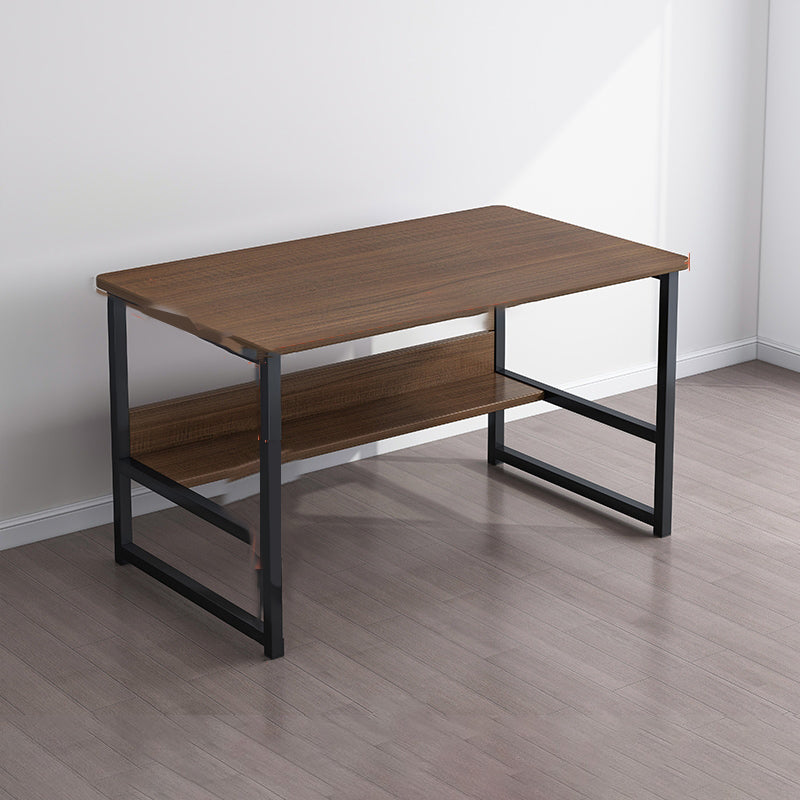 Engineered Wood Writing Desk Industrial Rectangular Desk with Metal Legs