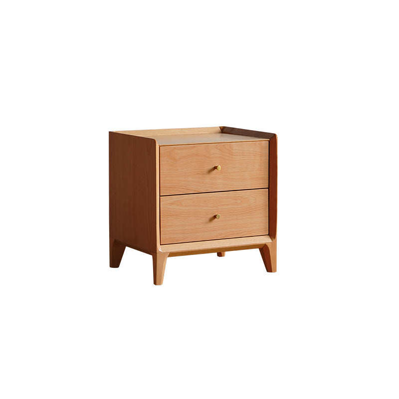 Solid Wood Bed Nightstand Classic Modern Bedside Cabinet for Bedroom