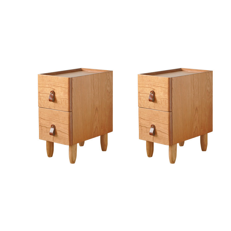 Solid Wood Bed Nightstand Classic Modern Bedside Cabinet for Bedroom