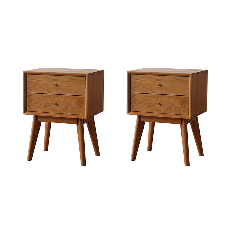 Solid Wood Bed Nightstand Classic Modern Bedside Cabinet for Bedroom