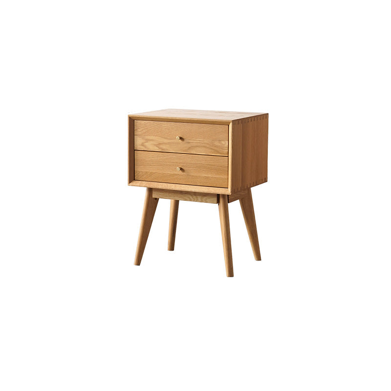 Solid Wood Bed Nightstand Classic Modern Bedside Cabinet for Bedroom