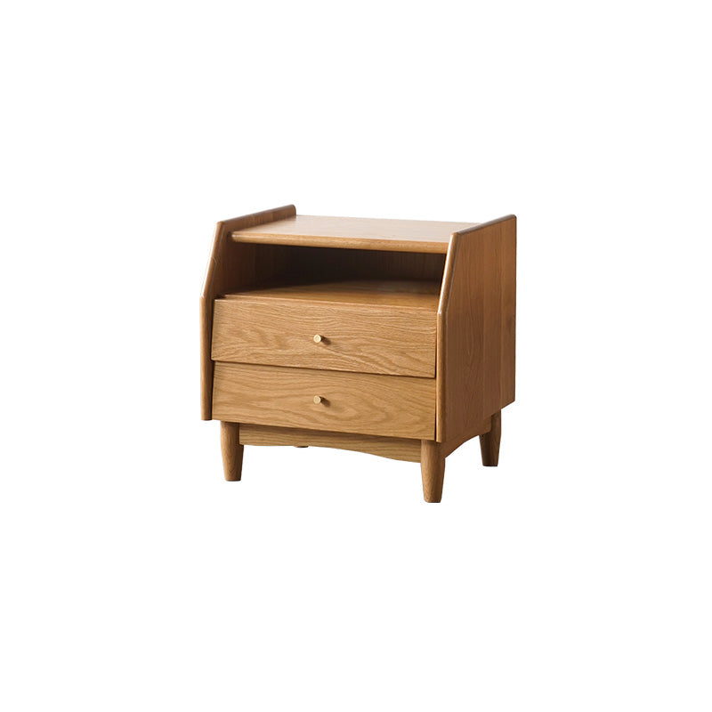 Solid Wood Bed Nightstand Classic Modern Bedside Cabinet for Bedroom