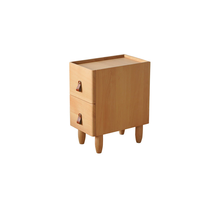 Solid Wood Bed Nightstand Classic Modern Bedside Cabinet for Bedroom