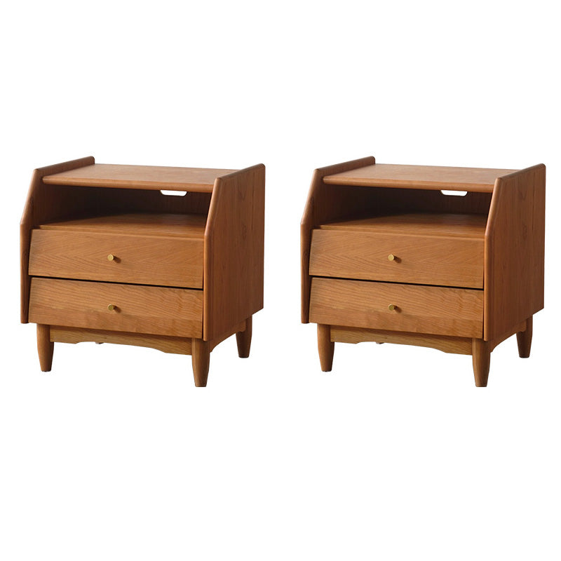 Solid Wood Bed Nightstand Classic Modern Bedside Cabinet for Bedroom