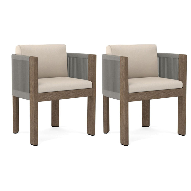 Modern Wicker Dining Armchair Arms included Dining Side Chair