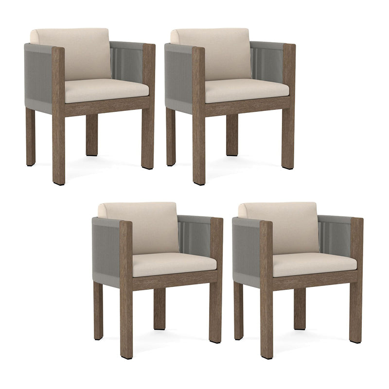 Modern Wicker Dining Armchair Arms included Dining Side Chair