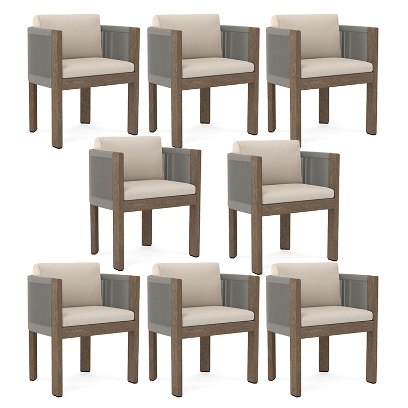 Modern Wicker Dining Armchair Arms included Dining Side Chair