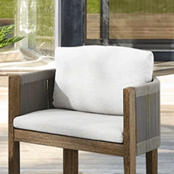 Modern Wicker Dining Armchair Arms included Dining Side Chair