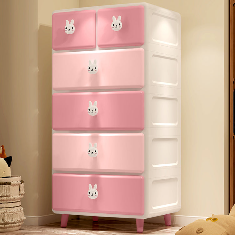 Plastic with 6 Drawer Contemporary with Lower Storage Drawers Wardrobe Armoire