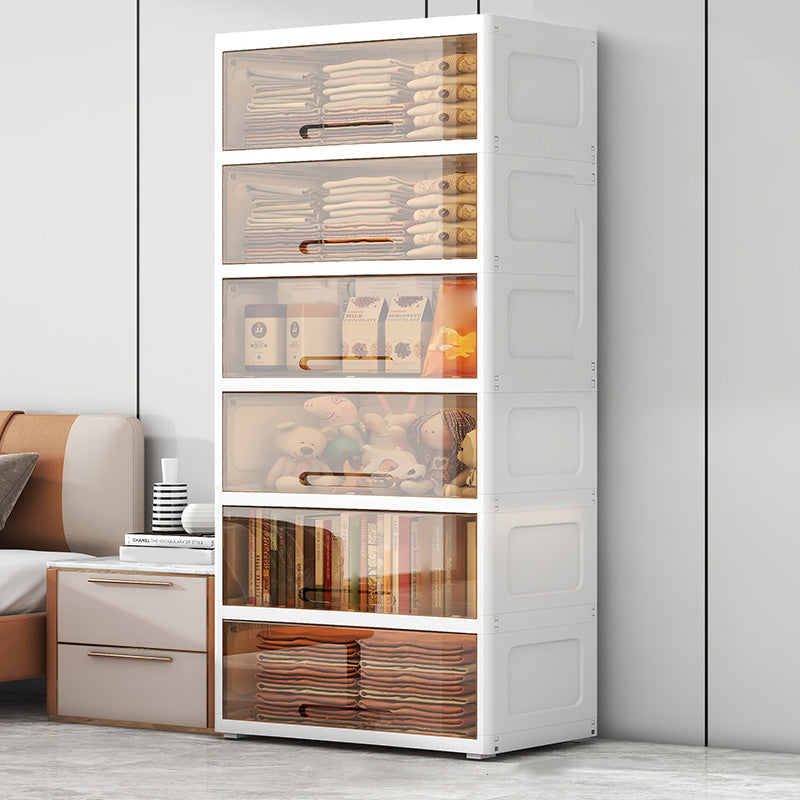 Contemporary Standard Kids Bookshelf in Plastic with Closed Back and Doors