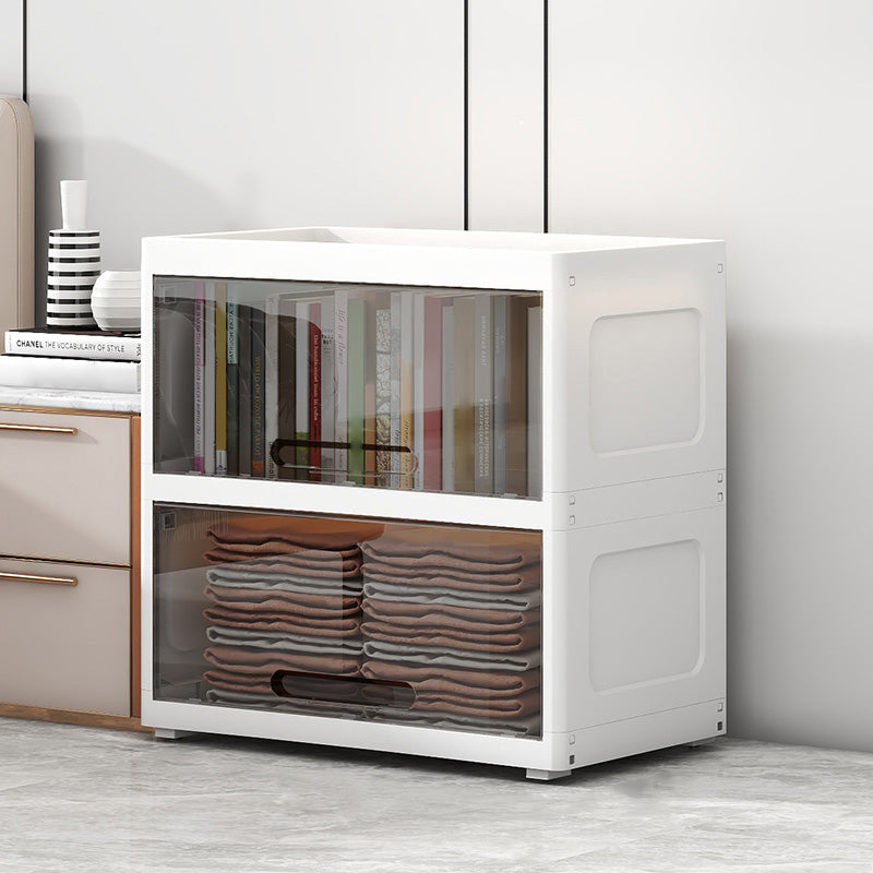 Contemporary Standard Kids Bookshelf in Plastic with Closed Back and Doors