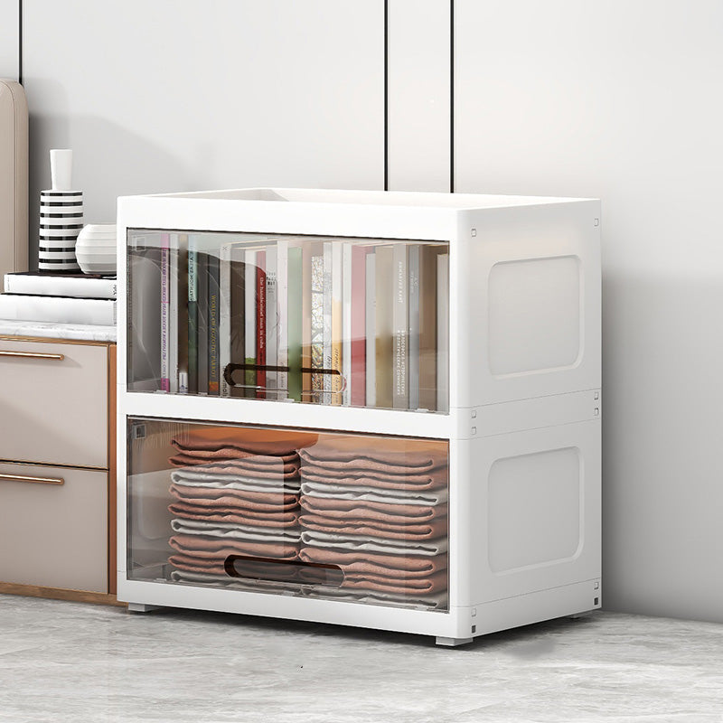 Contemporary Standard Kids Bookshelf in Plastic with Closed Back and Doors