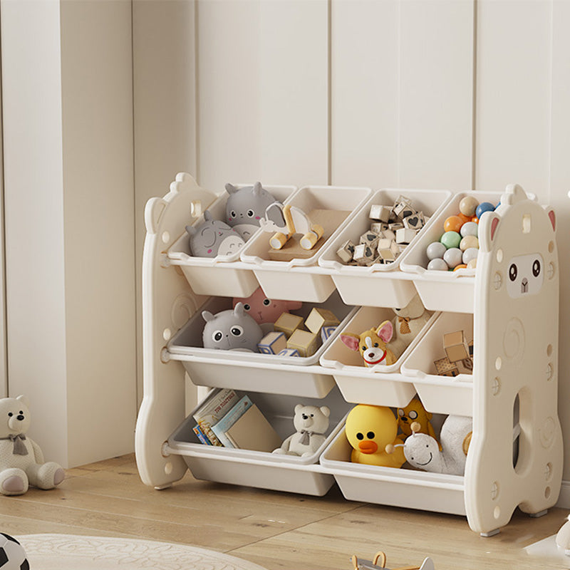 Contemporary Animals Plastic Toy Organizer Freestanding Closed Back Non-Skid