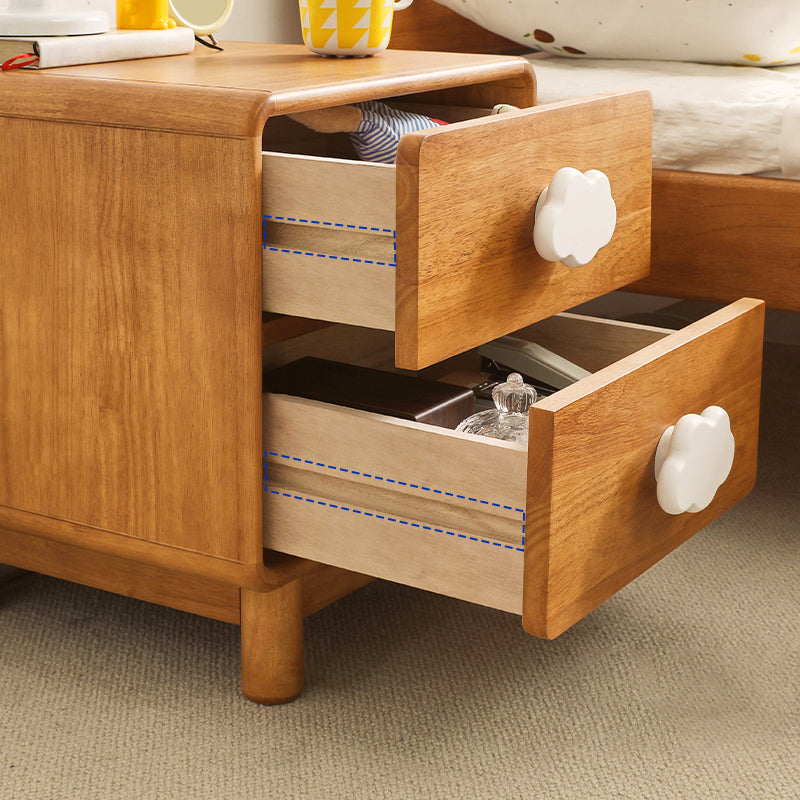 Modern No Theme Solid Wood Kids Bedside Table with and Drawers