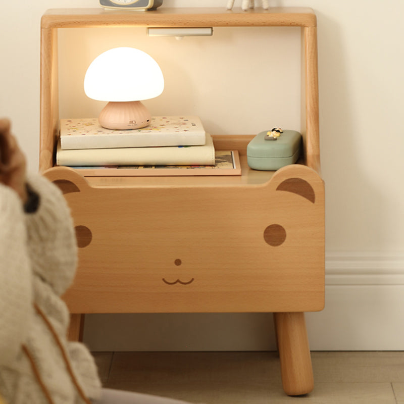 Modern Wood No Theme Lovely Kids Bedside Table Drawers Included