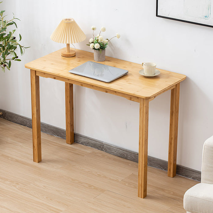 Study Desk Light Wood Desk and Chair Bamboo Home Writing Desk