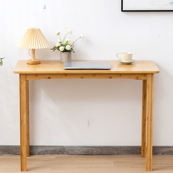 Study Desk Light Wood Desk and Chair Bamboo Home Writing Desk