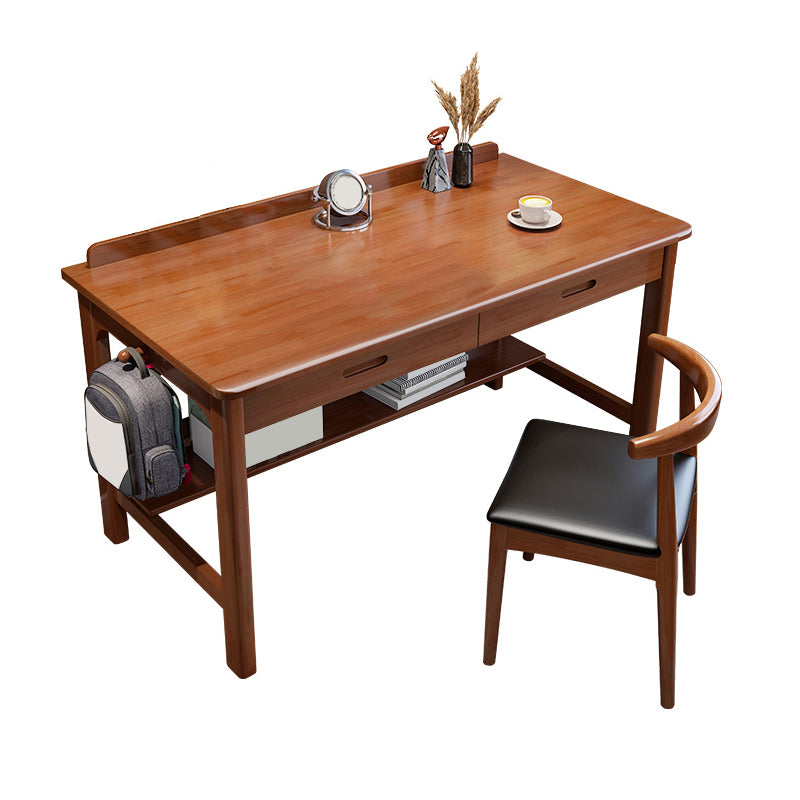 Home Study Desk Solid Wood Writing Desk with with Storage Drawers