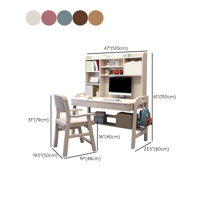 Writing Kids Desk Bedroom with Drawers Kids Study Desk and Chair Set