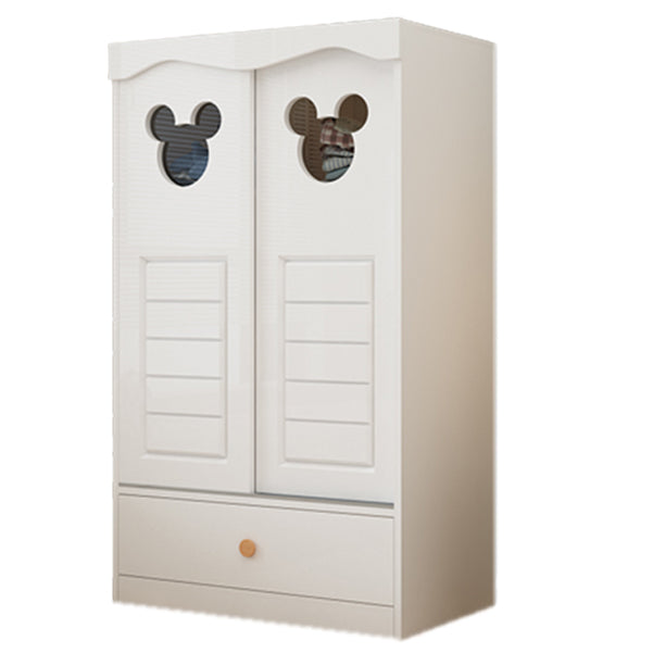 Contemporary Matte Kid's Wardrobe High Gloss Wooden Coat Locker