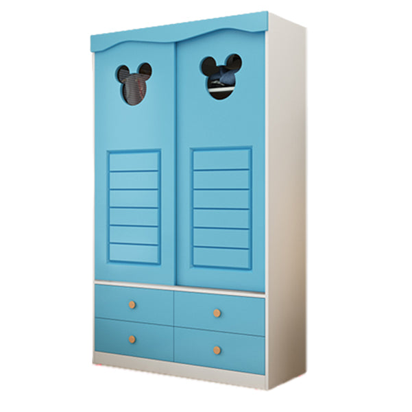 Contemporary Matte Kid's Wardrobe High Gloss Wooden Coat Locker