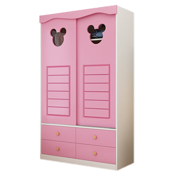 Contemporary Matte Kid's Wardrobe High Gloss Wooden Coat Locker