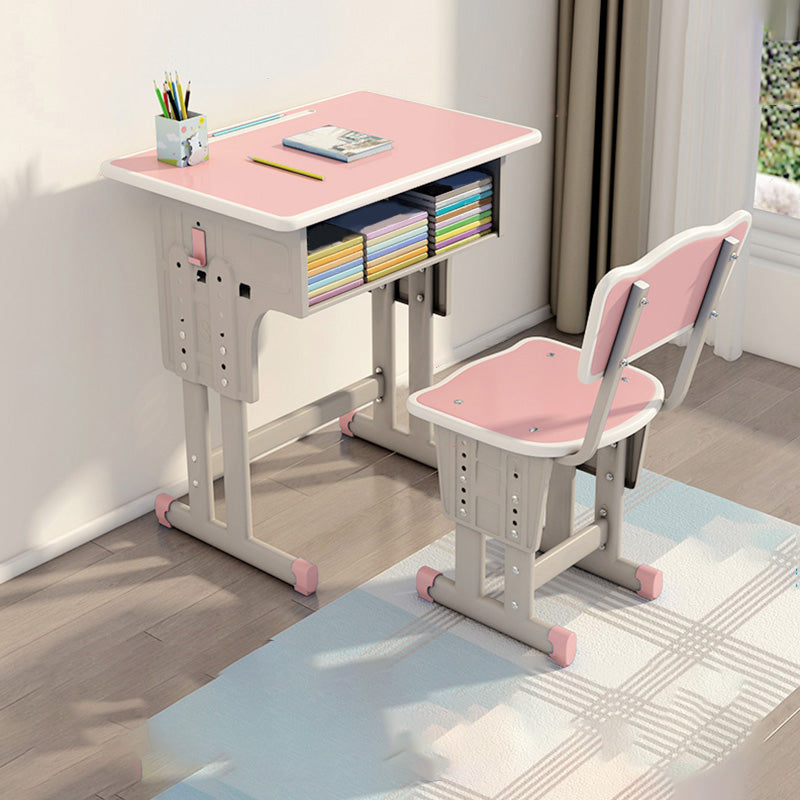 Adjustable Home Kids Desk Writing Desk Kids Desk and Chair with Hutch