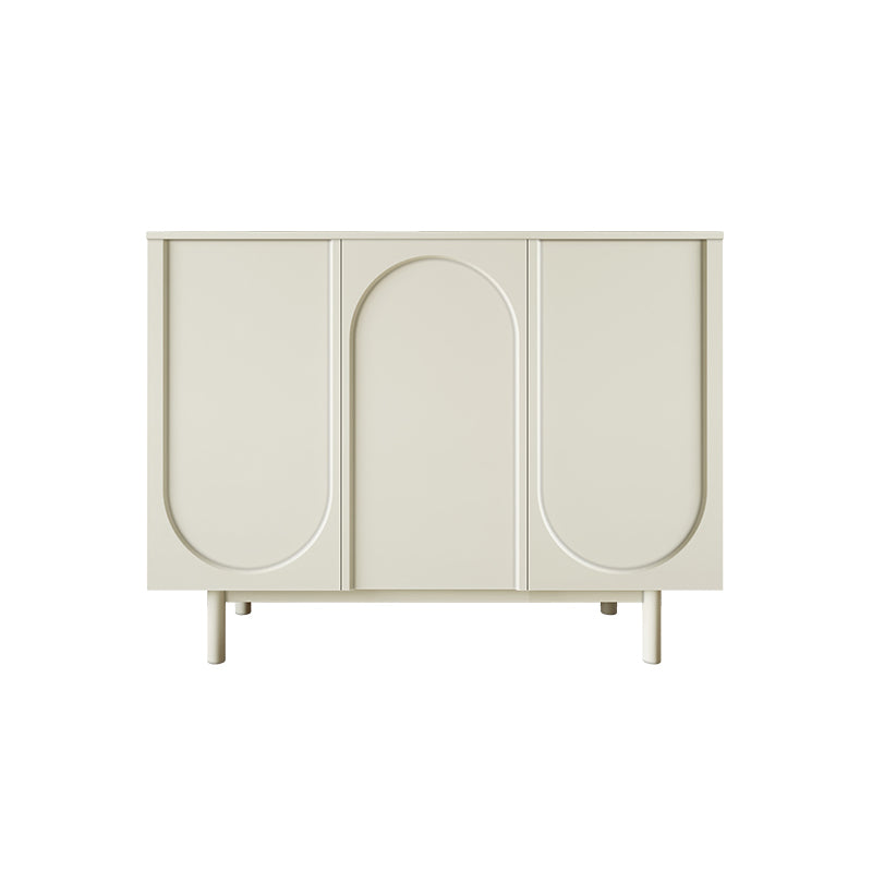 Modern White Wood Server Table Sideboard Cabinets Included for Home