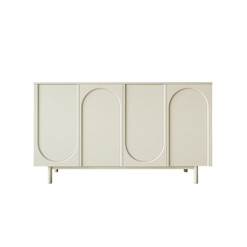 Modern White Wood Server Table Sideboard Cabinets Included for Home