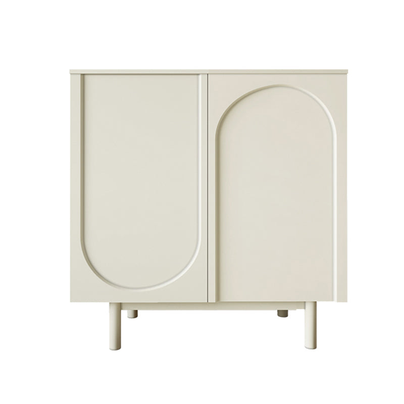 Modern White Wood Server Table Sideboard Cabinets Included for Home