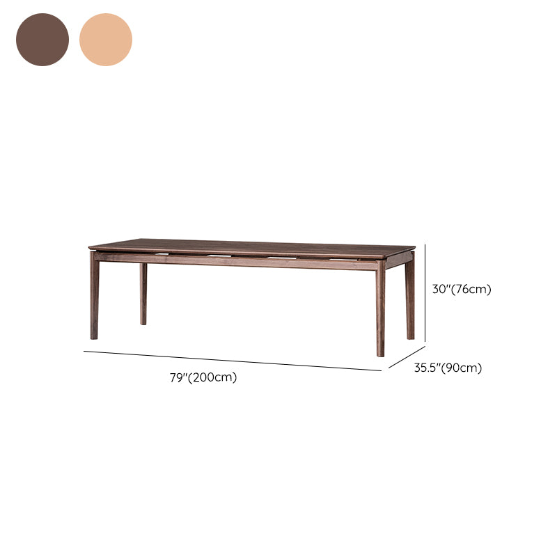 Solid Wood Rectangular Office Desk Parsons Base Writing Desk , 29.9" High