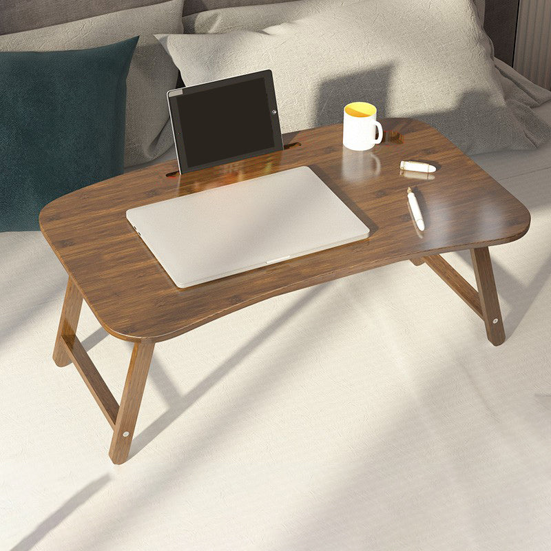 Contemporary Style Wood Office Desk Irregular Shape Task Desk for Home