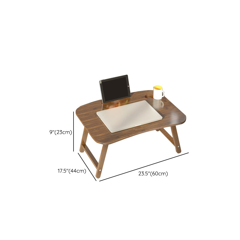 Contemporary Style Wood Office Desk Irregular Shape Task Desk for Home