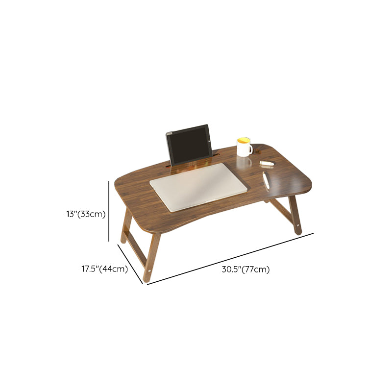 Contemporary Style Wood Office Desk Irregular Shape Task Desk for Home