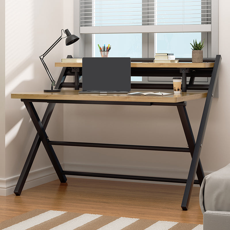 Modern Folding Writing Desk Trestle Base Dormitory Office Desk