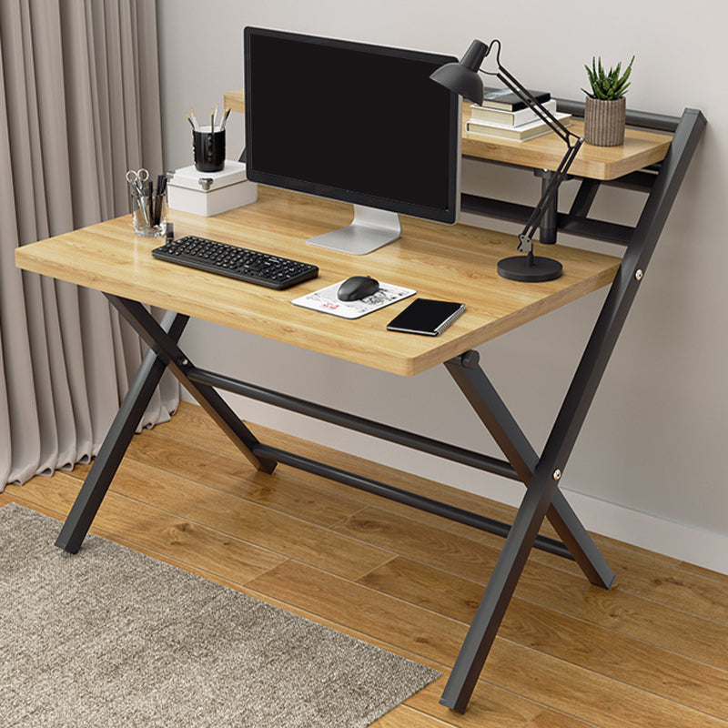 Modern Folding Writing Desk Trestle Base Dormitory Office Desk