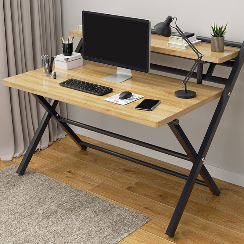 Modern Folding Writing Desk Trestle Base Dormitory Office Desk