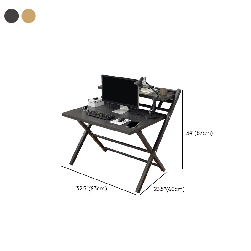 Modern Folding Writing Desk Trestle Base Dormitory Office Desk