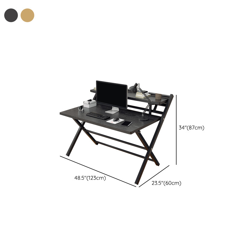 Modern Folding Writing Desk Trestle Base Dormitory Office Desk