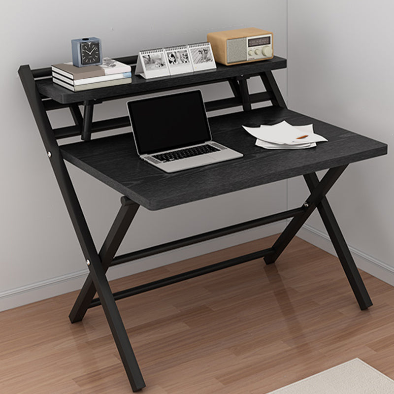 Rectangular Folding Home Writing Desk Trestle Steel Base Office Desk