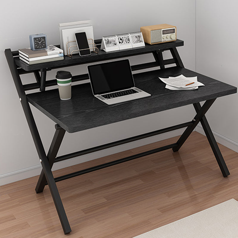 Rectangular Folding Home Writing Desk Trestle Steel Base Office Desk