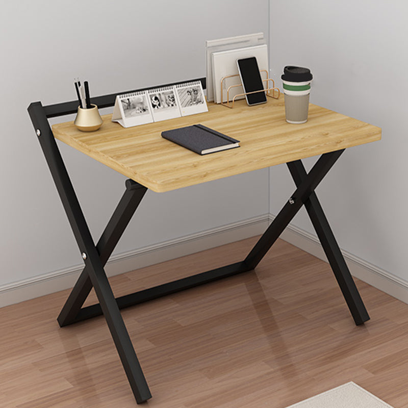 Rectangular Folding Home Writing Desk Trestle Steel Base Office Desk