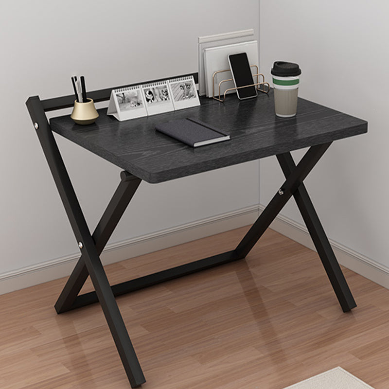 Rectangular Folding Home Writing Desk Trestle Steel Base Office Desk