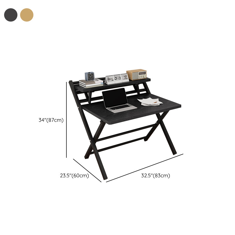 Rectangular Folding Home Writing Desk Trestle Steel Base Office Desk