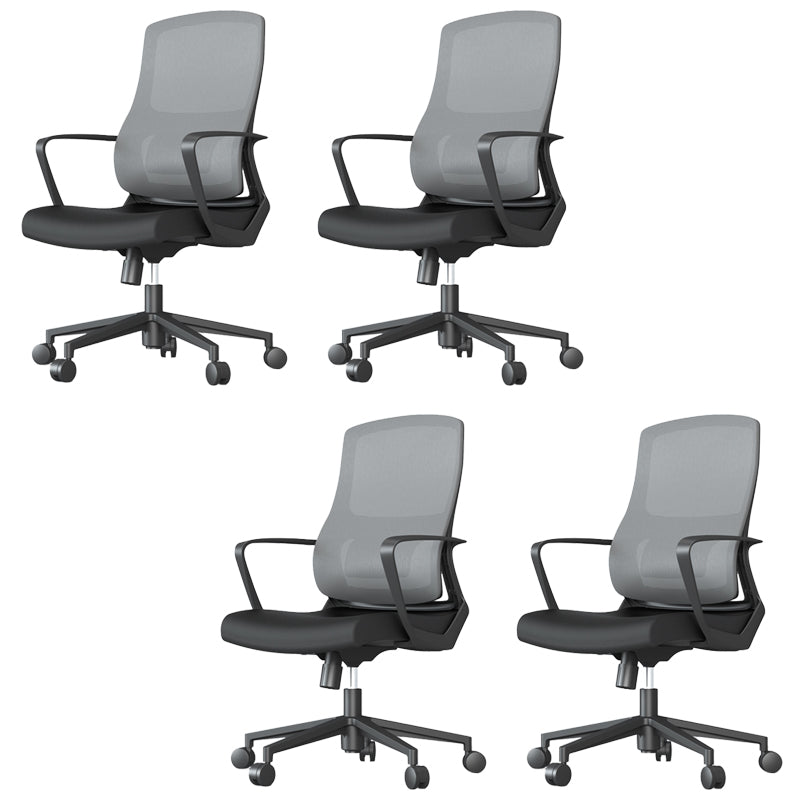 Modernism Fixed Arms Office Chair Black Desk Chair for Office