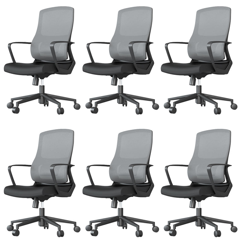 Modernism Fixed Arms Office Chair Black Desk Chair for Office