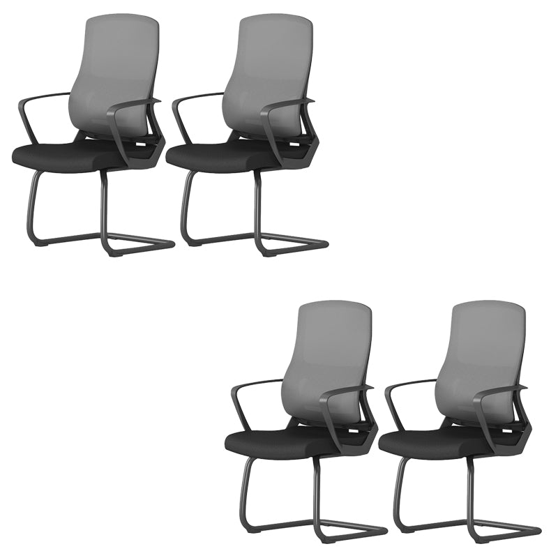 Modernism Fixed Arms Office Chair Black Desk Chair for Office